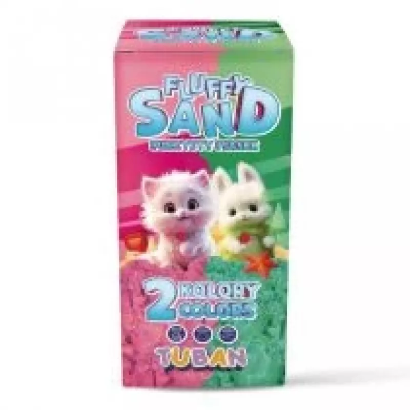 Set Fluffy Sand 2x70g rosa/verde TUBAN