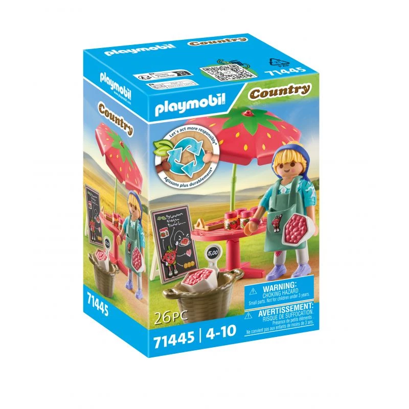 Playmobil Country bancarella della marmellata di fragole fatta in casa