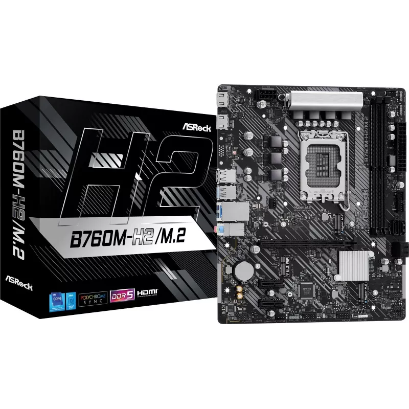 Scheda madre ASRock B760M-H2/M.2 DDR5 LGA1700 Micro-ATX