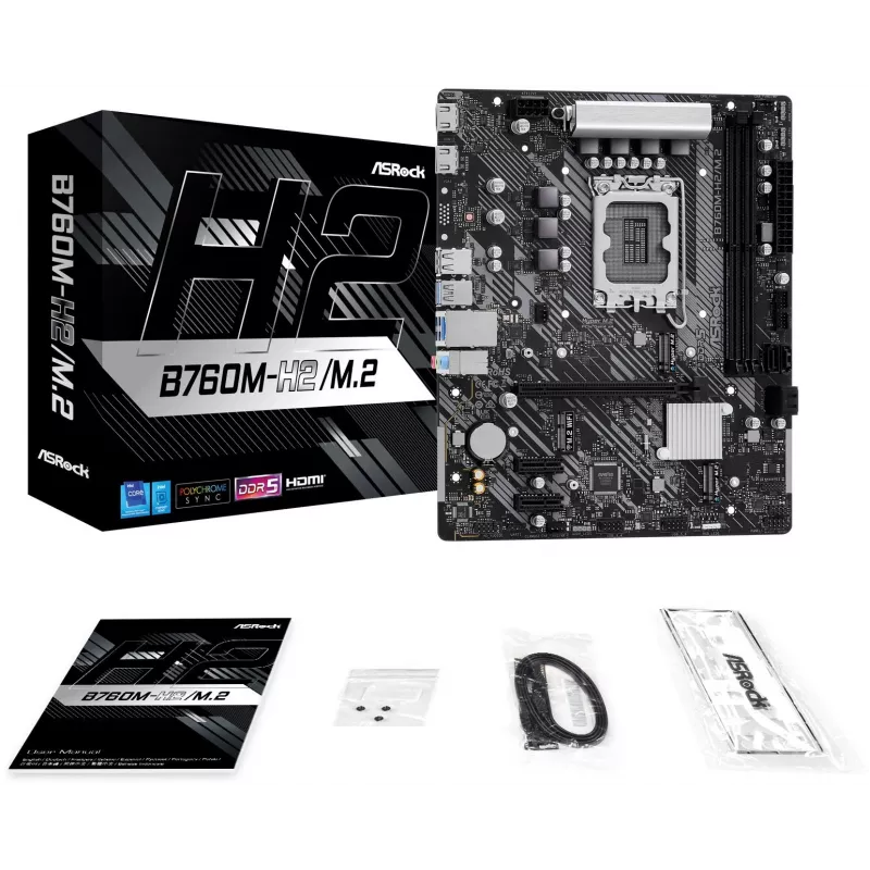 Scheda madre ASRock B760M-H2/M.2 DDR5 LGA1700 Micro-ATX
