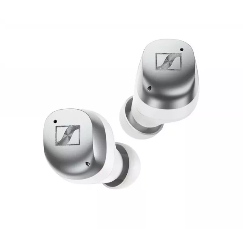 Auricolari sportivi wireless Bluetooth con cancellazione del rumore SENNHEISER Momentum MTW4 - bianco e argento