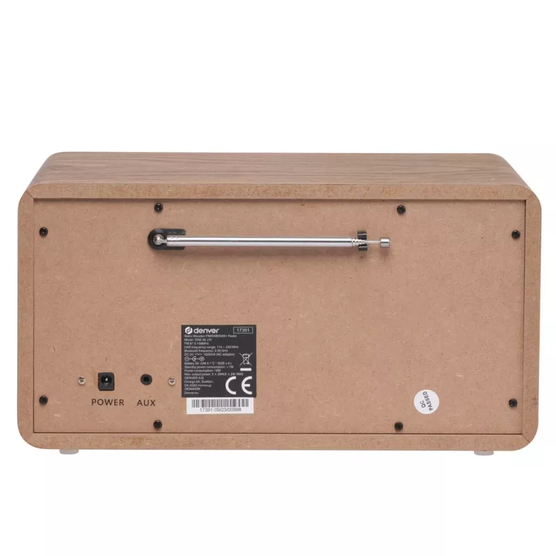 Radio portatile Denver DAB-36LW sintonizzatore digitale DAB+ 5W LCD