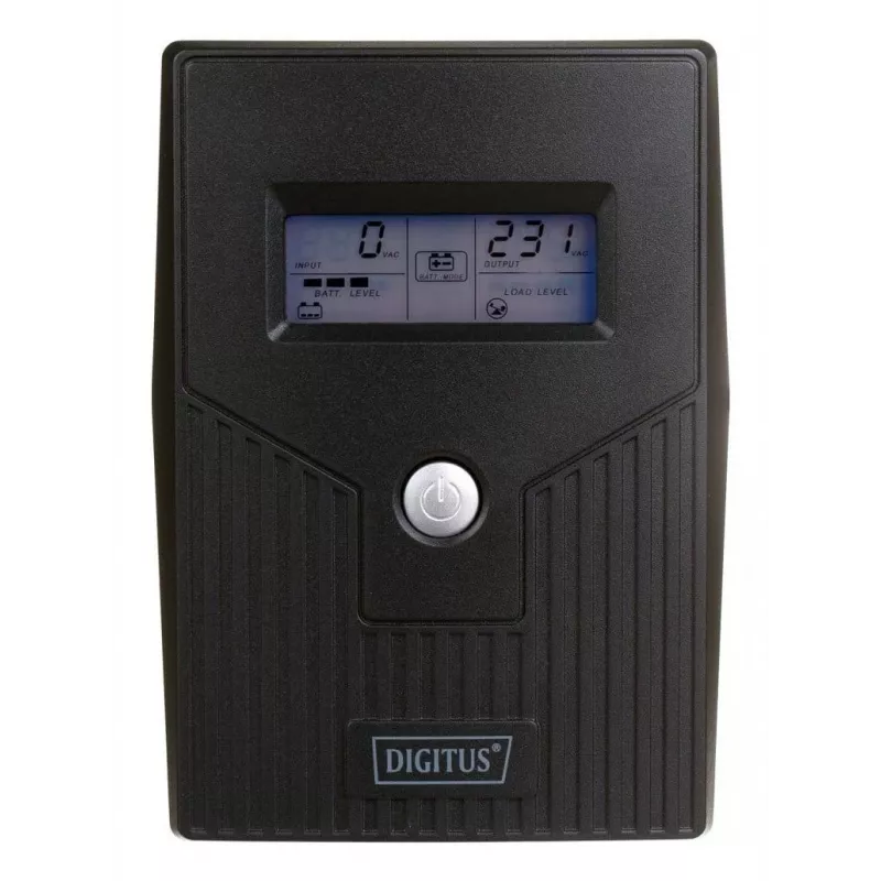 DIGITUS UPS line-interactive, 800VA/480W 12V/9Ah X1 batteria, 2x presa CEE 7/7, RJ-11, LCD (DN-170064-LCD)