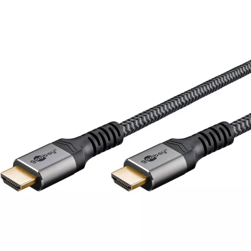 Goobay Plus Cavo High-Speed HDMI con Ethernet, 4K @ 60Hz (grigio, 10 metri)