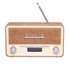 Denver DAB-18LW radio retrò DAB+/FM, Bluetooth, effetto legno chiaro