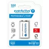 Batteria ricaricabile everActive 6F22/9V Li-ion 550 mAh con USB TYPE C