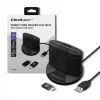 Lettore di smart card Qoltec 50632 USB 2.0 nero cavo 1m
