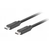 Cavo USB-C a C LANBERG CA-CMCM-32CU-0018-BK USB 3.2 Gen 2, 1,8 m, nero, 100 W PD, video 4K