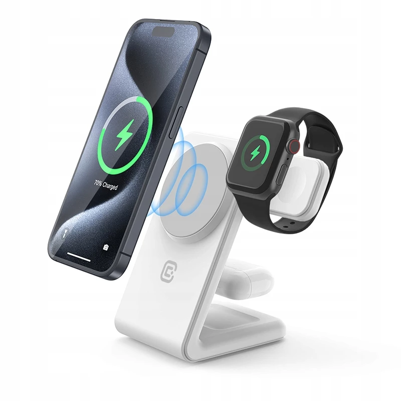 Caricabatterie wireless 3-in-1 MagSafe per iPhone, Apple Watch e AirPods Crong