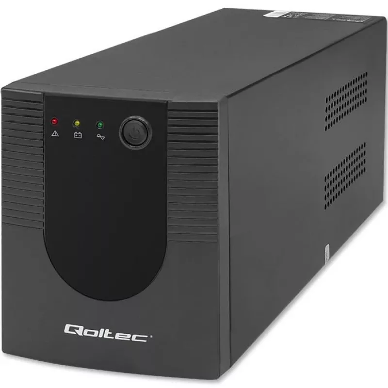 Qoltec Monolith 53775 gruppo di continuità UPS Line-Interactive, 1200 VA (1,2 kVA) / 720 W, AVR, 4 prese AC, nero