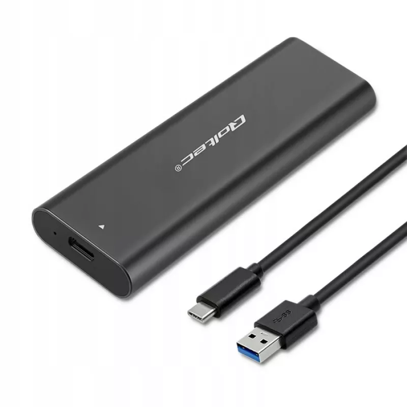 Qoltec 50312 contenitore per SSD M.2 NVMe, USB Type-C, nero