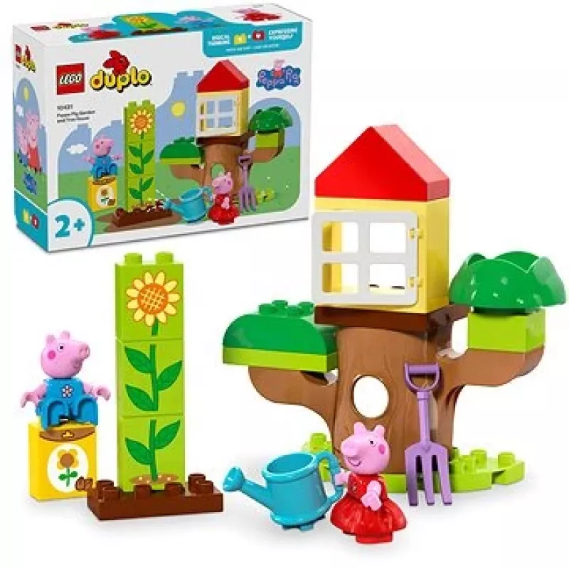 Lego 10431 Duplo Peppa Pig set gioco giardino e casa sull'albero
