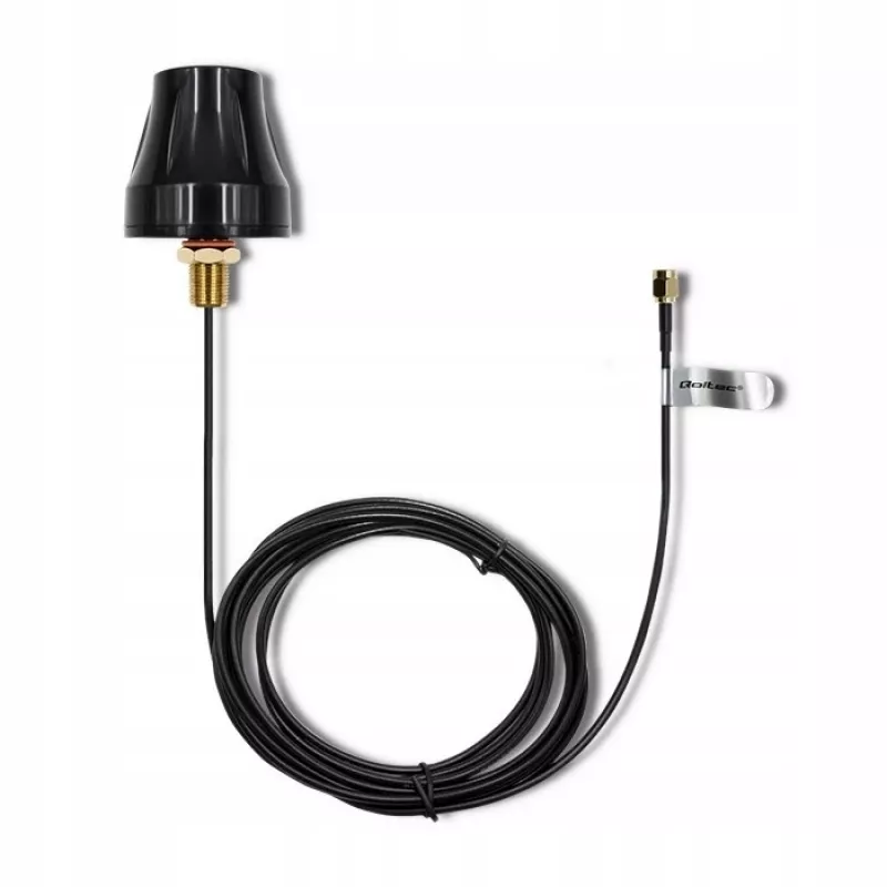 Antenna 4G-LTE omnidirezionale QOLTEC 57037, doppia polarizzazione, guadagno 5 dBi