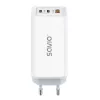 Alimentatore SAVIO LA-07 GaN 65W, USB, QC4.0+, PD 3.0, bianco