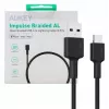 AUKEY CB-CD30 cavo da USB-A a USB-C 0,9 m, rivestimento in nylon intrecciato, 60W PD, 3A, nero