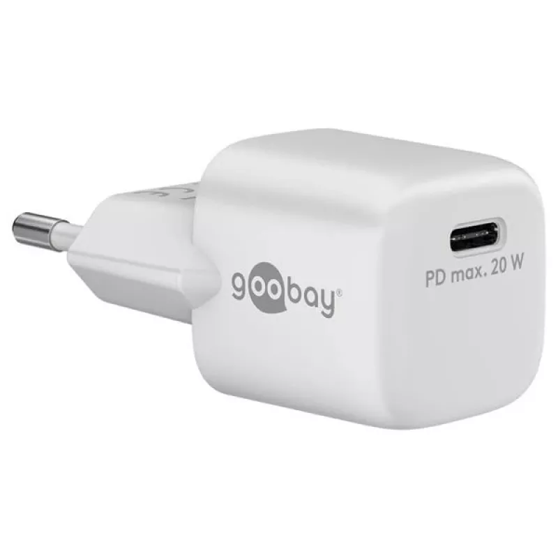 Goobay caricabatterie rapido AC universale nero per interni 65403 USB Type-C 110-240V