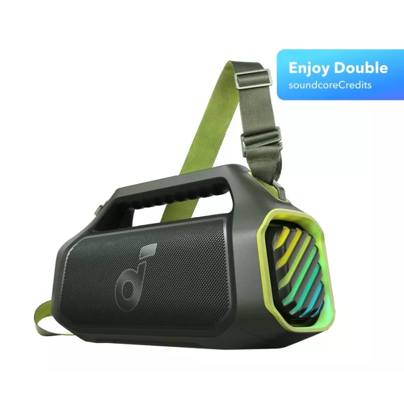 Boom 2 Plus | Potente altoparlante Bluetooth per esterni con bassi avventura verde