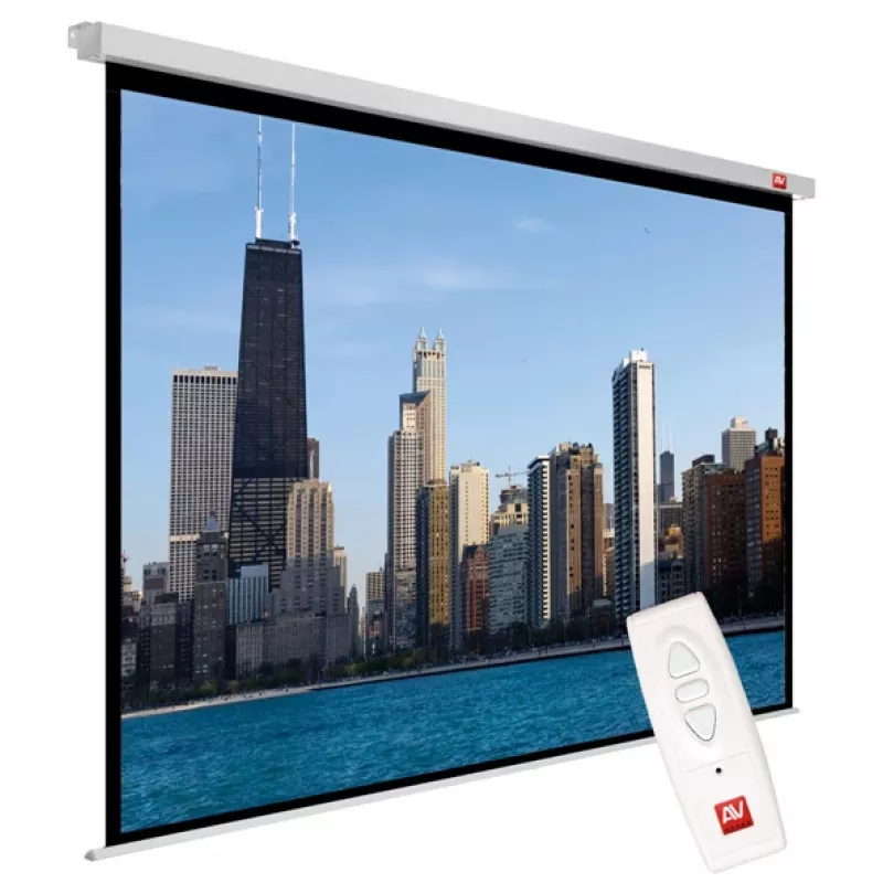 Avtek Video Electric 300P 1EVE54 schermo per proiezione motorizzato, 4:3, area visibile 290 x 217,5 cm, montaggio a soffitto/parete, bianco opaco