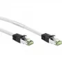 Goobay 55129 cavo patch CAT 8.1, S/FTP (PiMF), LSZH privo di alogeni, rame AWG 24, 10 m, bianco