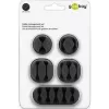 Clip per cavi Goobay 70683 scrivania parete nero 5 pezzi