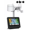 Bresser 7002580 Weather Center 5-in-1 stazione meteo digitale Wi-Fi con sensore professionale, display da 5,7″, alimentazione di rete, nera