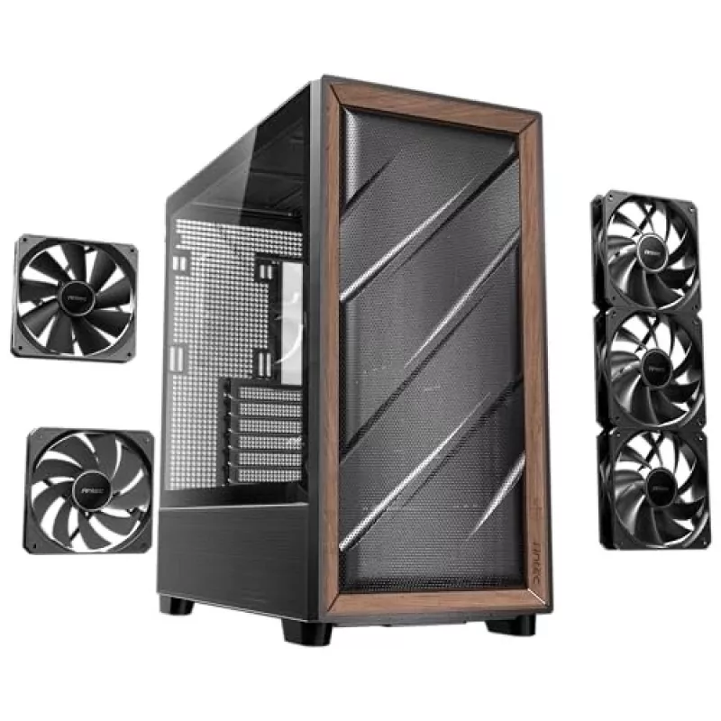 Antec 0-761345-10133-2 case per computer Midi Tower nero legno