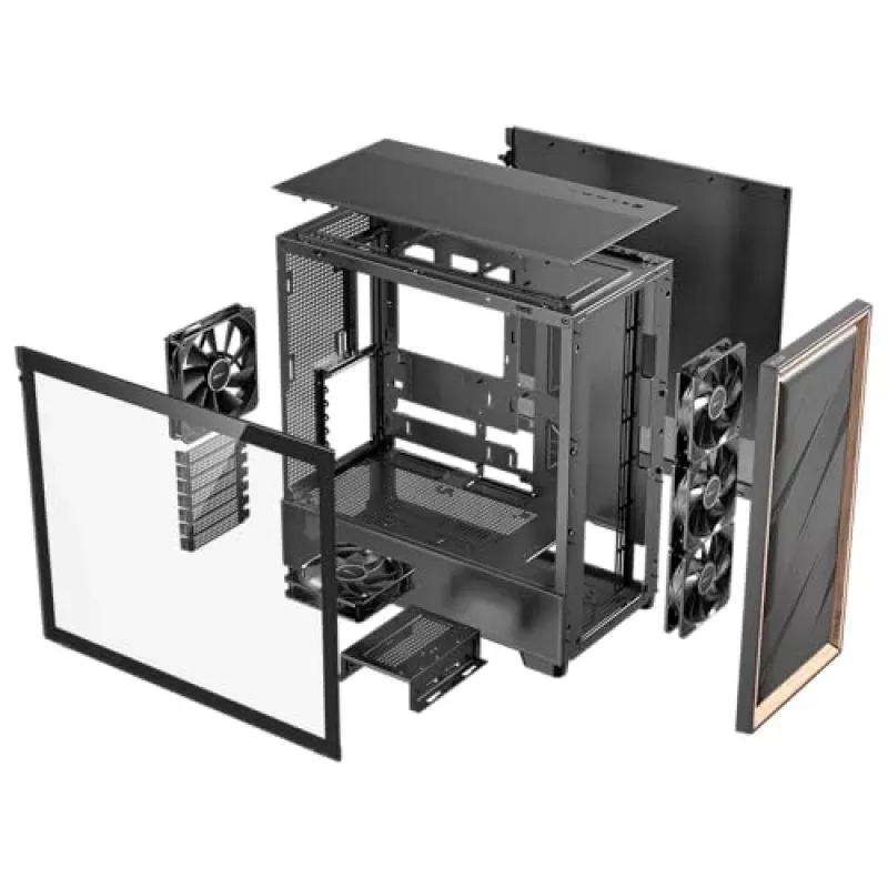 Antec 0-761345-10133-2 case per computer Midi Tower nero legno