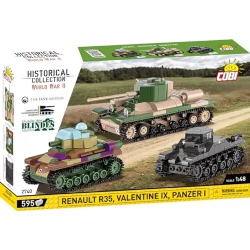 Set da costruzione COBI Renault R35 Valentine IX Panzer I 595 pezzi