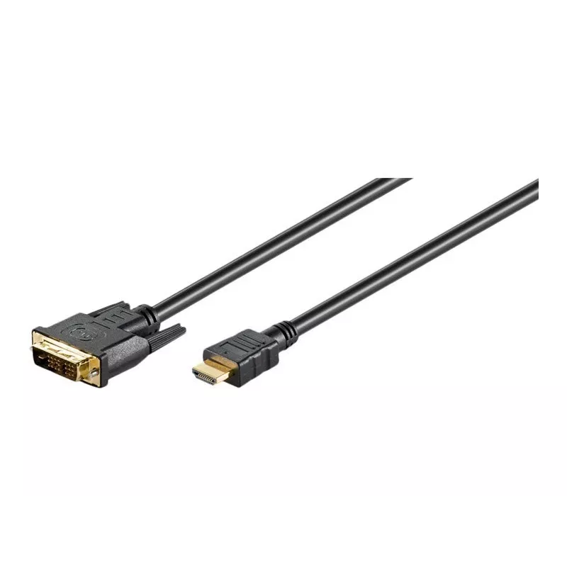 Goobay | Cavo DVI-D/HDMI, placcato oro | 51580 | connettore DVI-D single-link (18+1 pin) | connettore HDMI (Type-A) | HDMI a DVI-D | 2 m