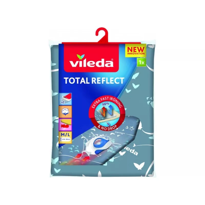 Copertura per asse da stiro VILEDA Total Reflect blu grigio bianco per assi da stiro 1300 x 450 mm