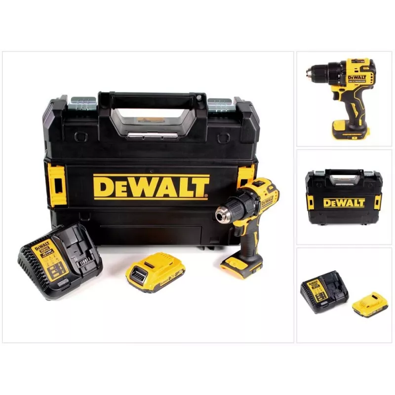 Avvitatore trapano a batteria DCD708D2T, 18Volt giallo/nero, 2x batteria Li-Ion 2,0 Ah, in TSTAK Box