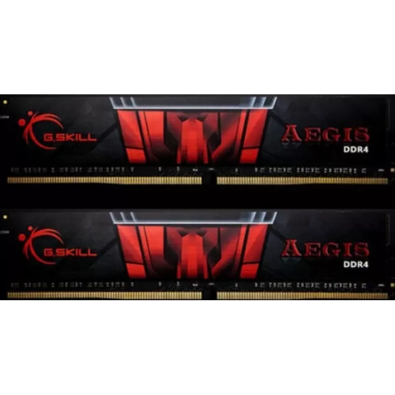 DIMM 32 GB DDR4-2666 (2x 16 GB) dual-kit, memoria RAM nero/rosso, F4-2666C19D-32GIS, Aegis DDR4, INTEL XMP