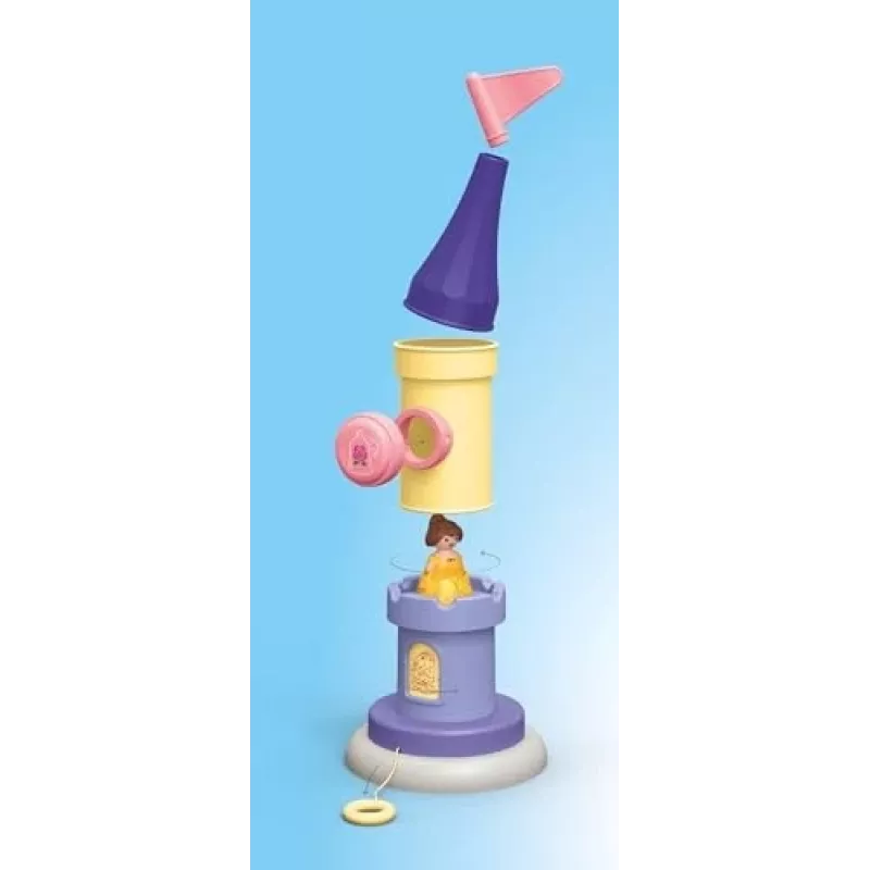 PLAYMOBIL JUNIOR & Disney: Torre di gioco di Belle con suoni | Set di gioco per bambini 1-3