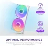 Ventola NZXT RF-U28HF-W1 140mm 2000 U/min 98.61 CFM bianco