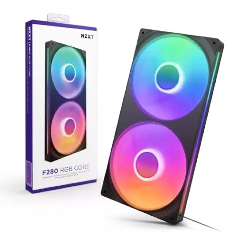 NZXT F280 RGB Core 140mm ARGB PWM confezione da 2 nero
