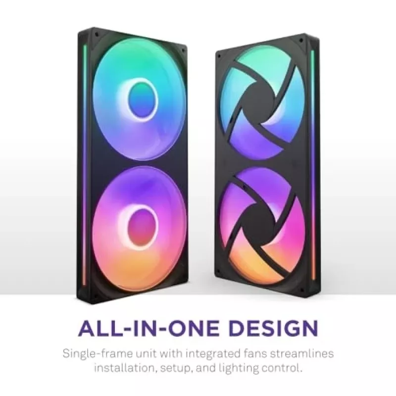 NZXT F280 RGB Core 140mm ARGB PWM confezione da 2 nero