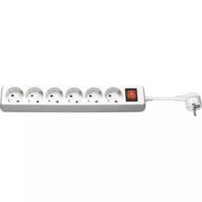 Prolunga elettrica Wentronic 38845 5m 6 prese CA per interni bianco
