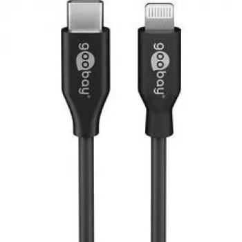 Goobay 39447 cavo di ricarica e sincronizzazione USB-C a Lightning, MFi, 2 m, nero