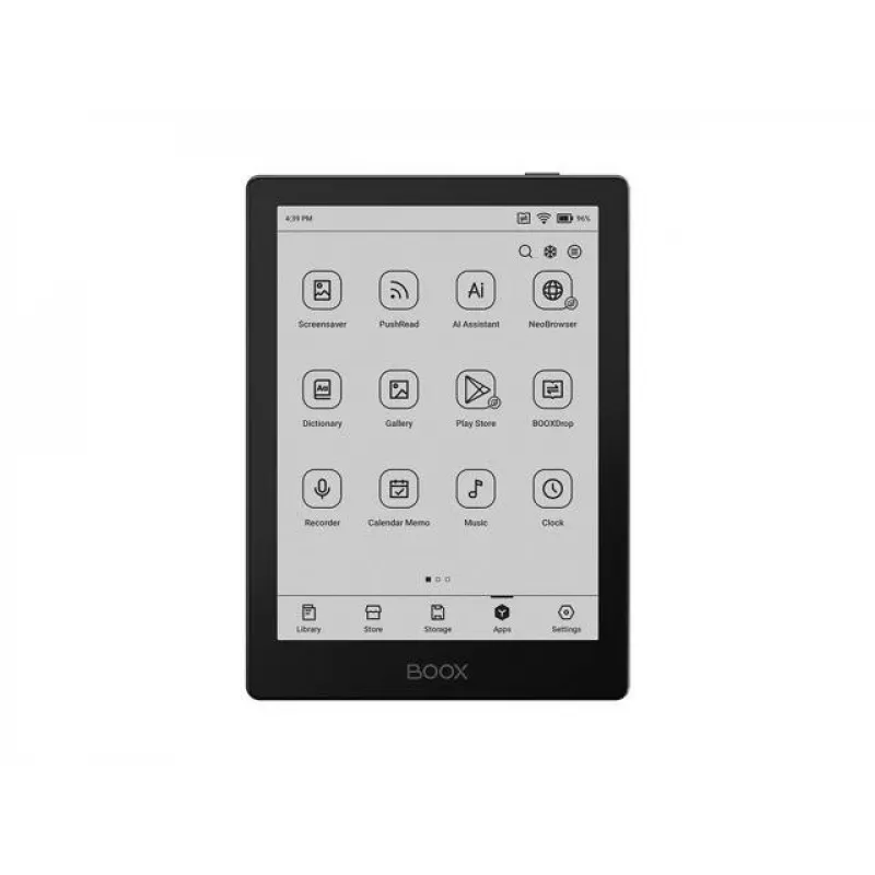 E-Reader Onyx Boox 6 pollici (15,2 cm) con 1448×1072 E‑Ink, 32 GB, 2 GB RAM, Android 11, Wi‑Fi dual band, Bluetooth 5.0, MicroSD, USB‑C, nero