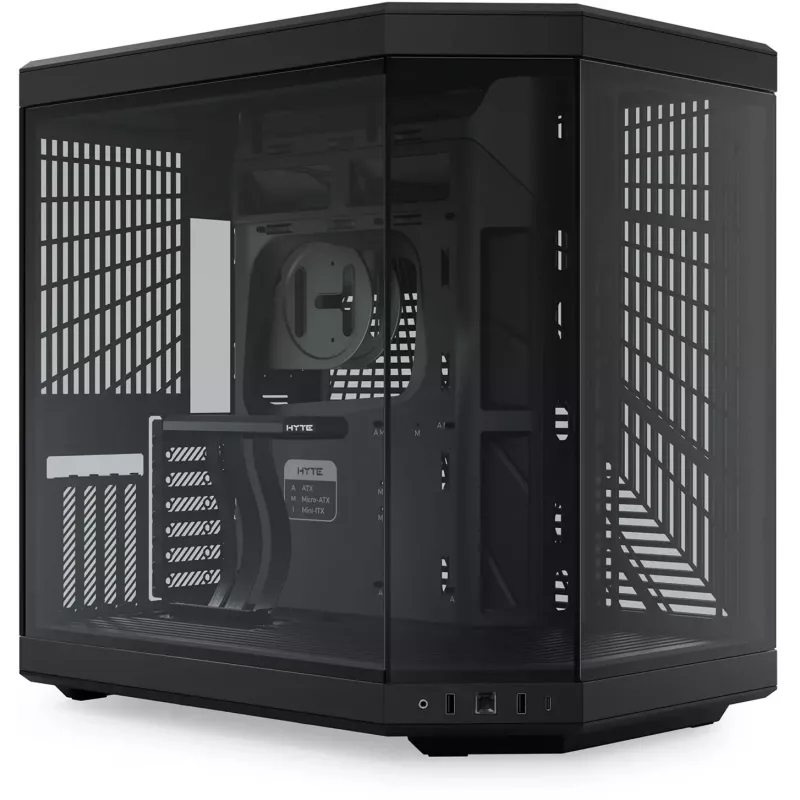 HYTE Y70 CS-HYTE-Y70-B case PC Midi Tower, E-ATX, vetro temperato, Pitch Black