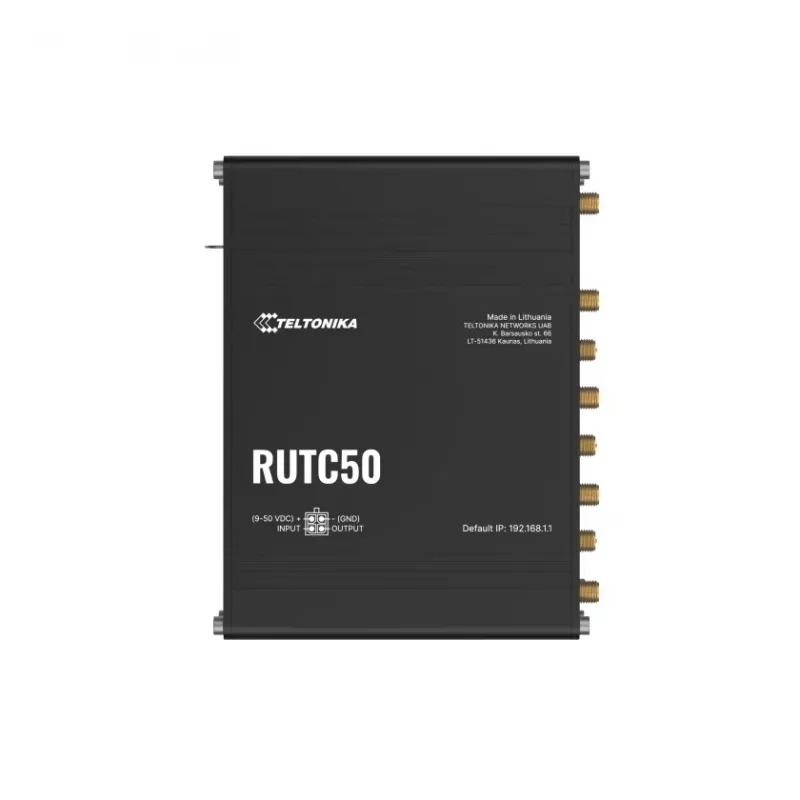 Router wireless Teltonika RUTC50 Gigabit Ethernet Dual-Band (2,4 GHz / 5 GHz) 5G nero