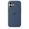 Apple MYY23ZM/A custodia in silicone con MagSafe per iPhone 16, blu denim