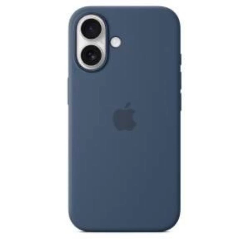 Apple MYY23ZM/A custodia in silicone con MagSafe per iPhone 16, blu denim
