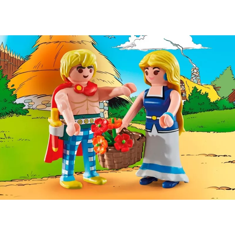 PLAYMOBIL | Asterix | Tragicomix e Falbala | coppia innamorata dell'universo Asterix | giocattolo per bambini dai 5 anni | 71544