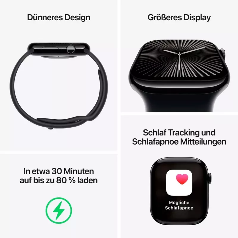 APPLE Watch Series 10 GPS 46mm cassa in alluminio oro rosa con cinturino Sport Loop Plum