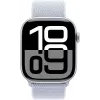APPLE Watch Series 10 GPS 46 mm cassa in alluminio argento con cinturino Sport Loop Blue Cloud