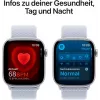 APPLE Watch Series 10 GPS 46 mm cassa in alluminio argento con cinturino Sport Loop Blue Cloud