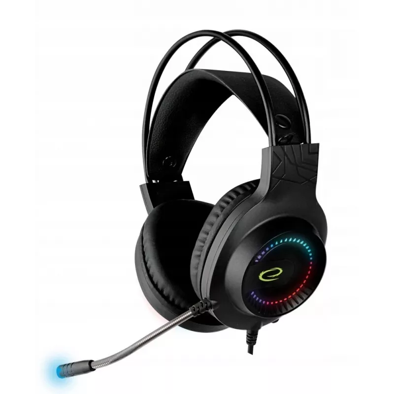 Esperanza EGH7100 Courser cuffie gaming con microfono, surround virtuale 7.1, USB 2.0, controllo del volume, nere
