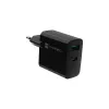 Caricabatterie con filo per dispositivi mobili NATEC NUC-2143, 45 W, USB-C PD 3.0 + USB-A QC 3.0, 110–240 V, nero