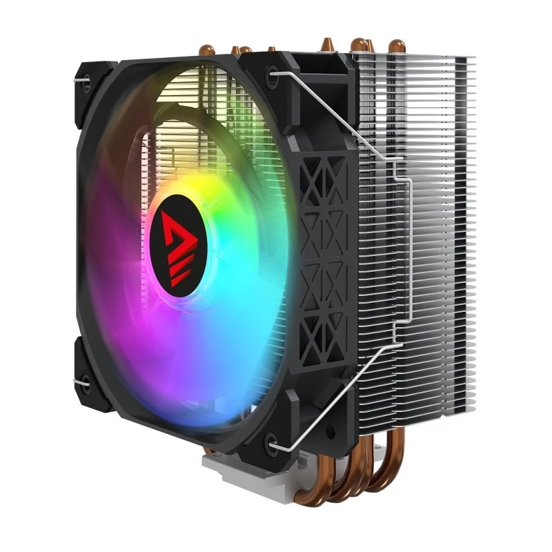 Dissipatore ad aria per CPU SAVIO SAVGCOVORTEXX2ARGB con 4 heatpipe, ventola ARGB 120 mm, nero